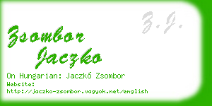 zsombor jaczko business card